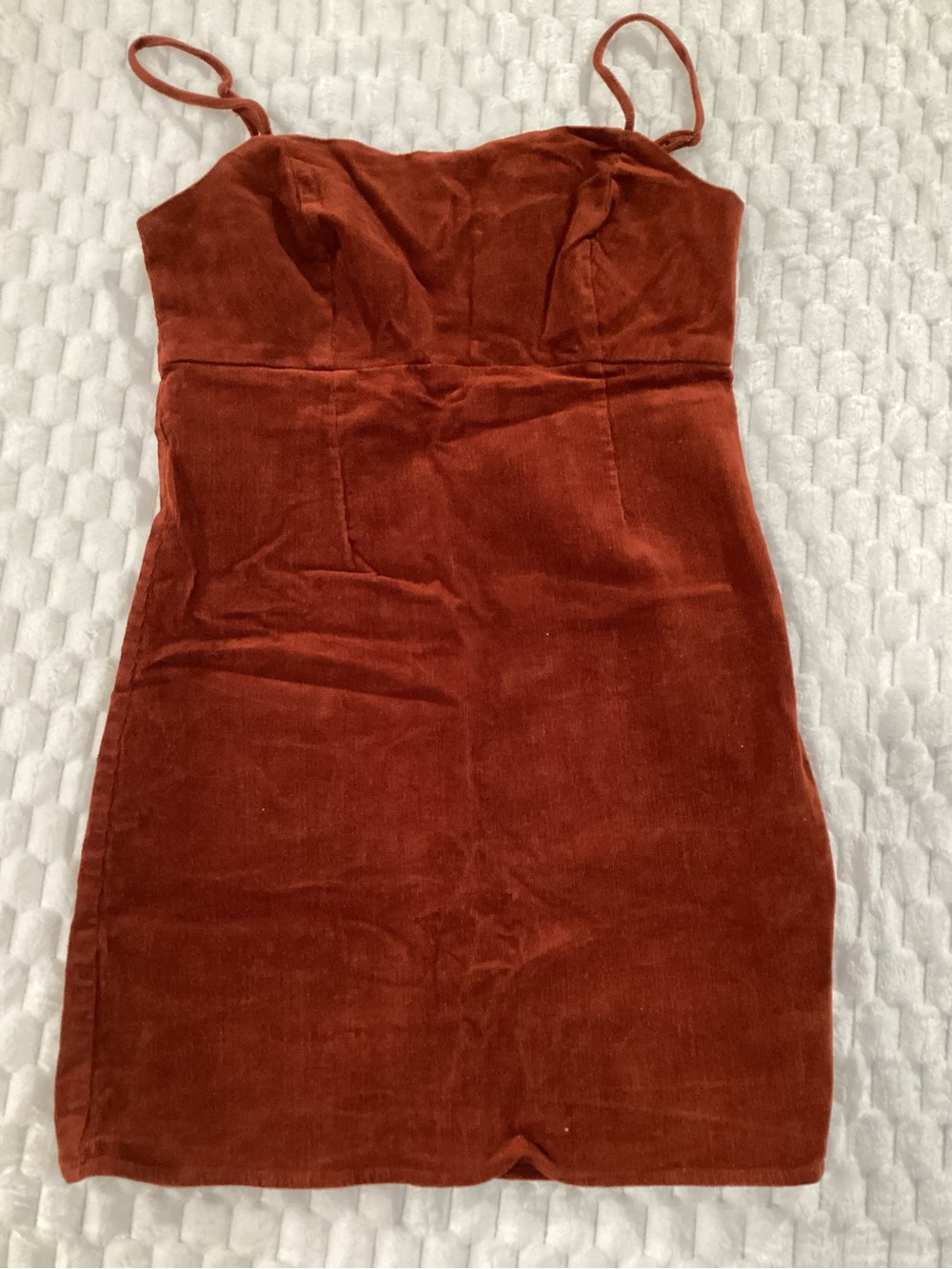 Rust Spaghetti Strap Mini Dress